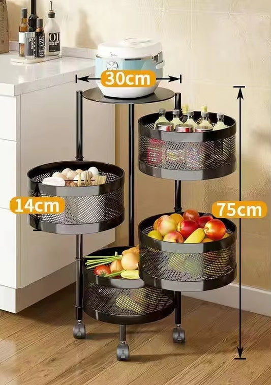 Premium Circular Metal Trolley