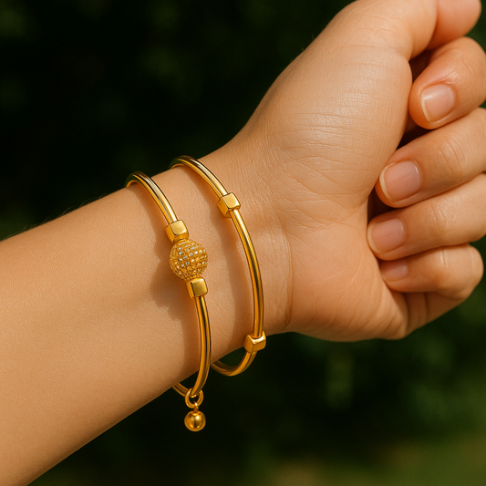 Golden Whispers Bangles