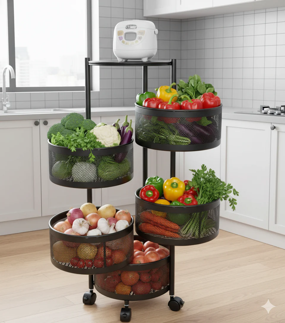 Premium Circular Metal Trolley