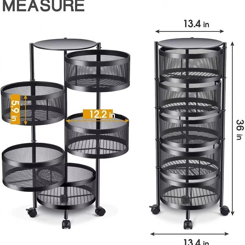 Premium Circular Metal Trolley
