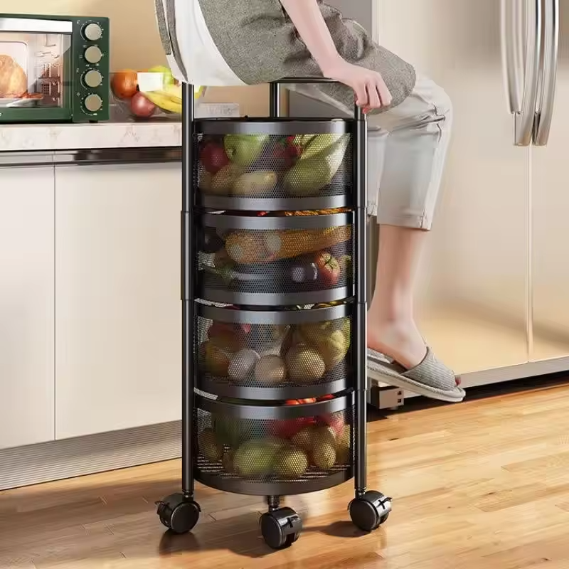 Premium Circular Metal Trolley