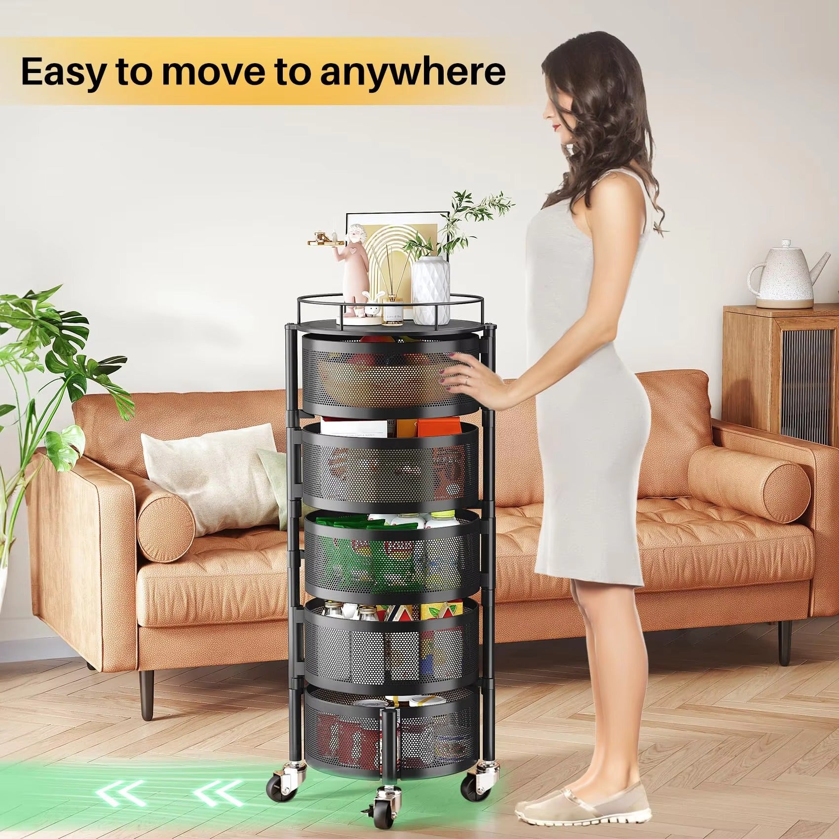 Premium Circular Metal Trolley