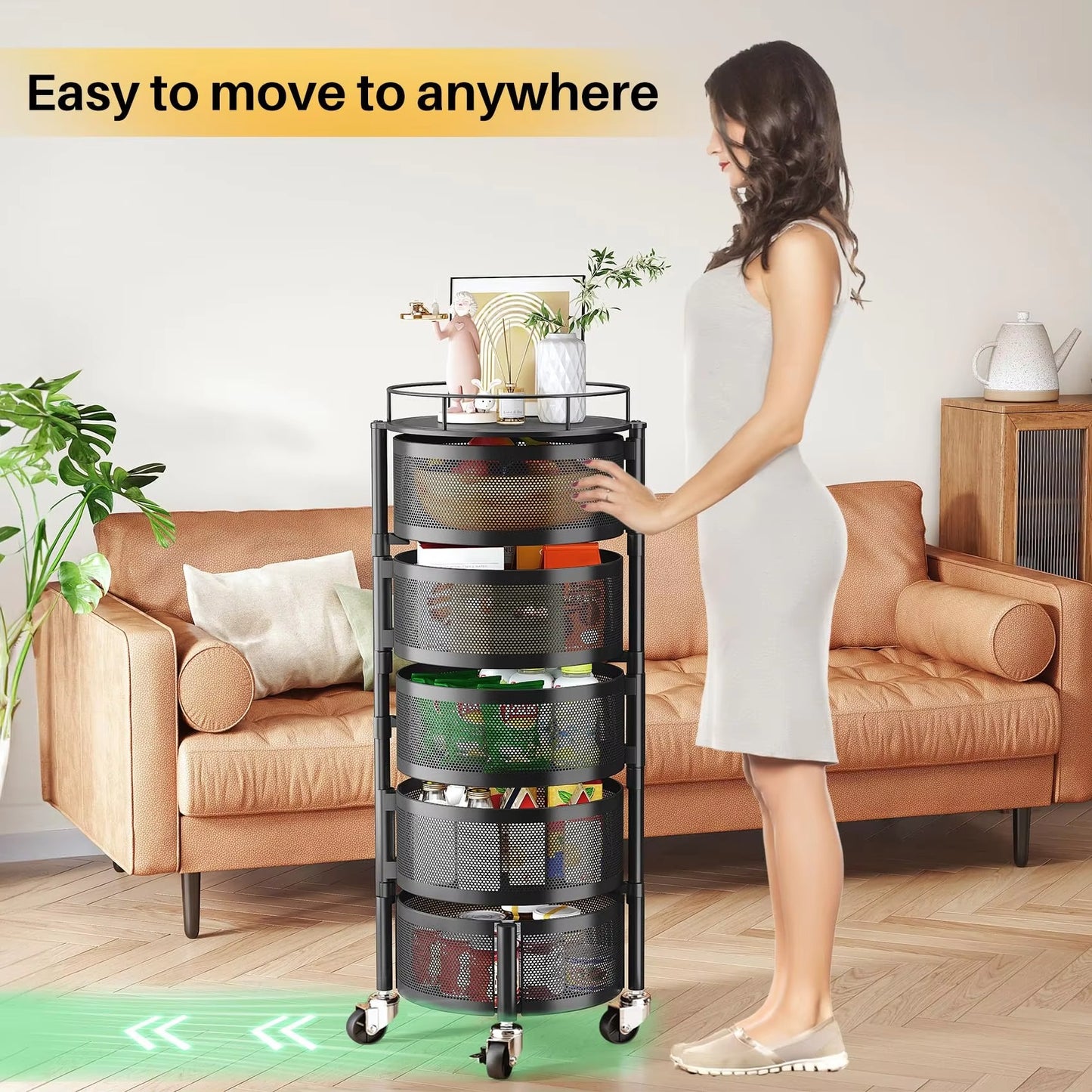 Premium Circular Metal Trolley